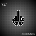 Fuck You Middle Finger Sticker